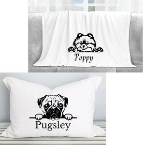 Custom Breed Blanket and Pillow Case Set